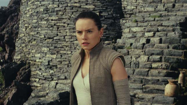 Daisy Ridley as Rey. 