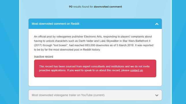 Image for article titled EA Received A Guinness World Record For Most Downvoted Comment In Reddit History