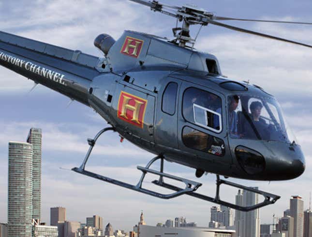 Image for article titled History Channel Helicopter To Give Viewers Bird&#39;s Eye View Of History
