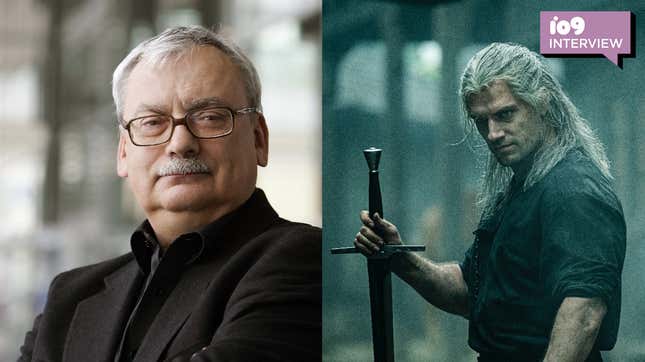 Like Geralt of Rivia (right), author Andrzej Sapkowski (left) has no time for bullshit.