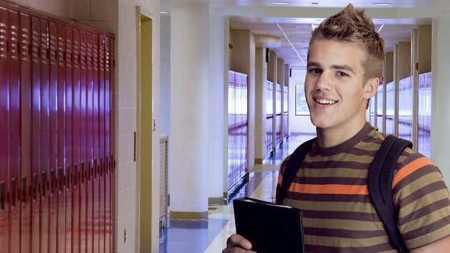 Image for article titled High School Suspends Hunky Student For Wearing Shirt