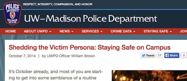 Image for article titled 'A Victim Looks Like a Victim' and Other Safety Tips From UW Police