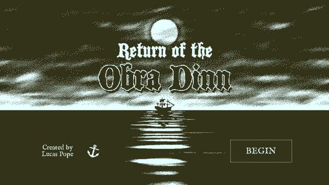 Image for article titled Return Of The Obra Dinn Is Scratching My Cyberpunk 2077 Itch