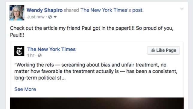 Image for article titled Paul Krugman’s Facebook Friends Excitedly Posting About New Article He Got Published In ‘The New York Times’
