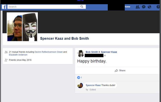 An undercover officer wishes a protestor happy birthday