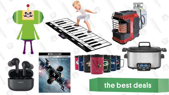 Image for article titled Monday&#39;s Best Deals: Tenet Blu-ray, Insulated NFL Mugs, Giant Floor Piano, Katamari Damacy Reroll, Cuisinart 3-in-1 Cooker, BuddyFlex Outdoor Heaters, and More
