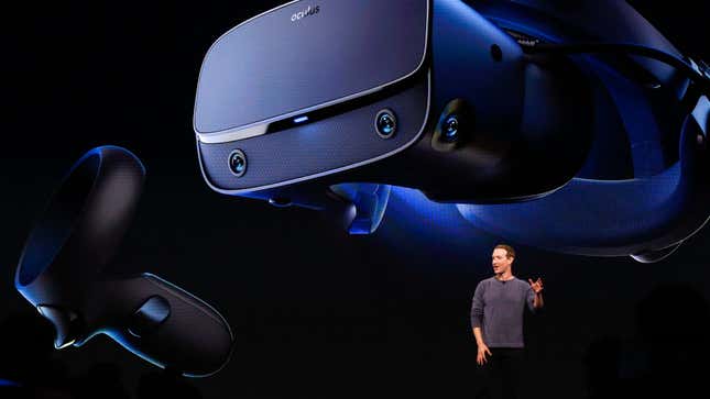Facebook CEO Mark Zuckerberg announces the Oculus Quest in 2019.