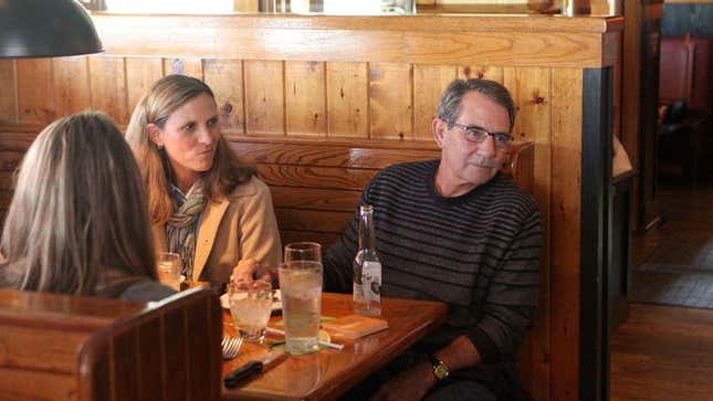 Image for article titled Family Watches In Silence As Dad Checks Out Waitress