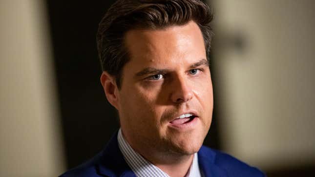 U.S. Rep. Matt Gaetz (R-Fla.) speaks to the media outside of the Sensitive Compartmented Information Facility (SCIF) during the continued House impeachment inquiry against President Donald Trump at the U.S. Capitol on October 30, 2019 in Washington, DC. 