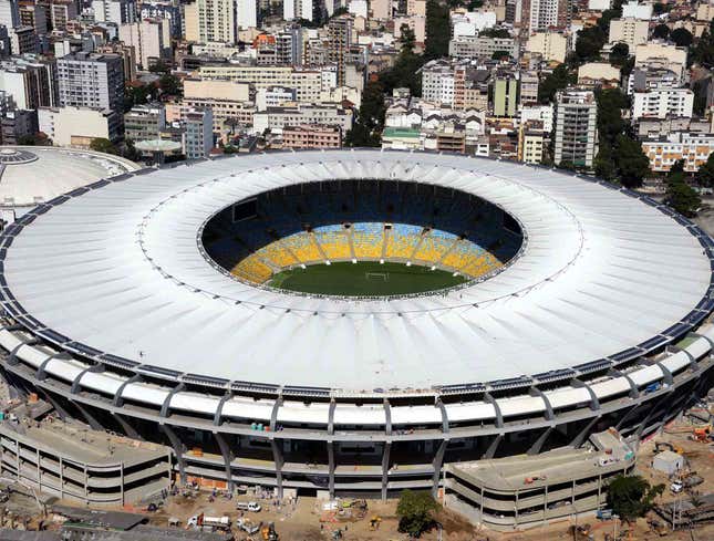 Image for article titled World Cup Stadium&#39;s Walls Reinforced With 10,000 Homeless Brazilians