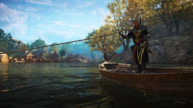 Image for article titled Fishing’s Gotta Be The Worst Part Of Assassin’s Creed Valhalla