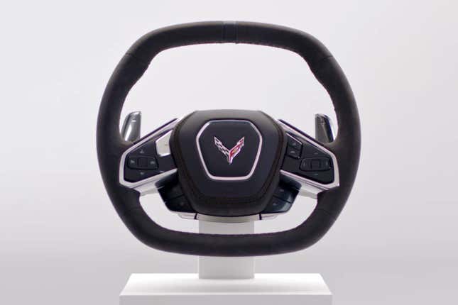 Image for article titled The Mid-Engine C8 Corvette&#39;s Steering Wheel Is A Nice Evolution