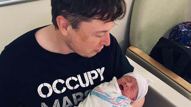 Image for article titled Elon Musk Debuts New Self-Parenting Child