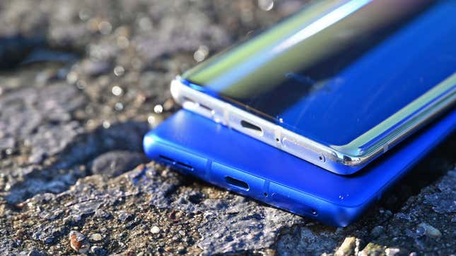 Sadly, no versions of the OP8 have a headphone jack.