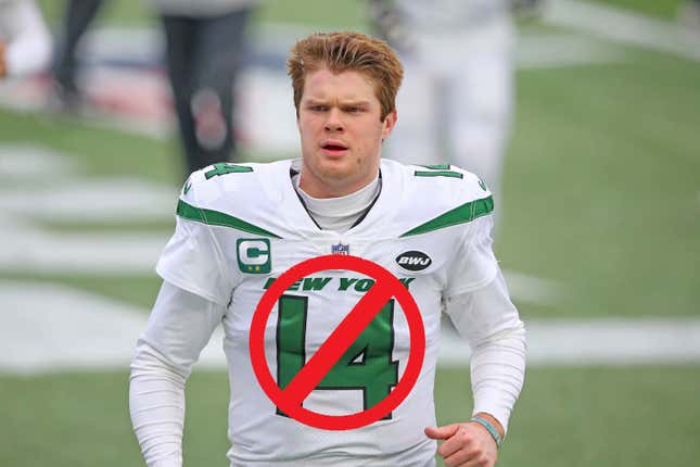 This is the face of a man, in this case Sam Darnold, who has escaped the Jets.