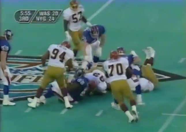 A New York Giants-Washington game from 1994, Fox’s inaugural season as an NFL broadcaster