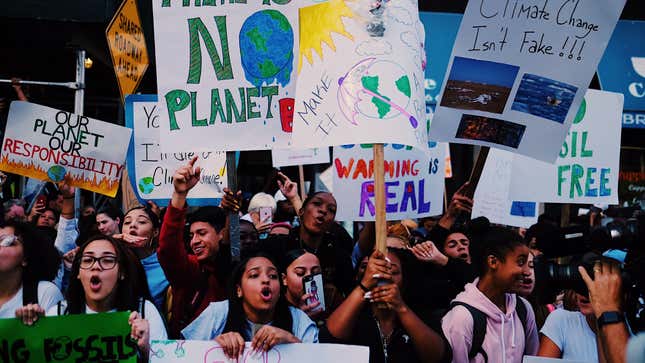 Image for article titled We're at the New York Climate Strike
