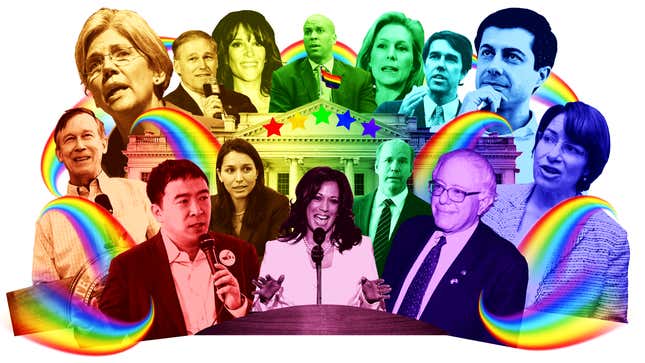 Image for article titled Here&#39;s Every 2020 Democrat&#39;s History on LGBTQ Rights