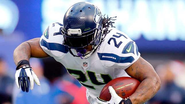 Image for article titled Panicking Marshawn Lynch Unable To Deactivate Beast Mode