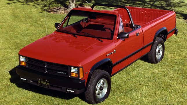 The early Dodge Dakota is one of the few convertible pickup trucks to have existed
