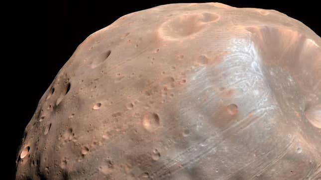 Phobos, a moon of Mars.