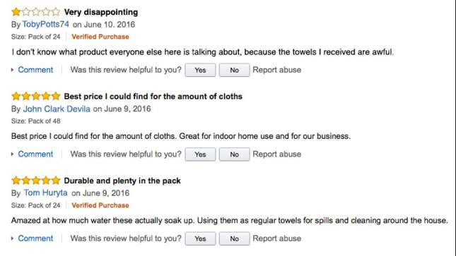Image for article titled Contrarian Amazon User Completely Upends Critical Consensus On Microfiber Towels