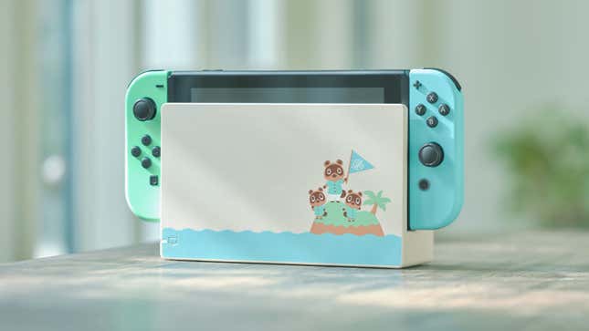 Imagen para el artículo titulado Nintendo lanza una Switch temática de Animal Crossing, y luce genial