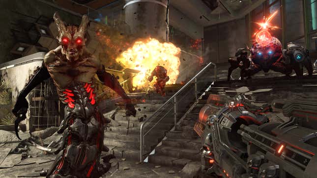 Imagen para el artículo titulado Doom Eternal es ridículamente rápido, violento y te hace sentir imparable