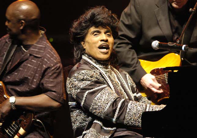 Little Richard performs on the stage of the Olympia Concert Hall, June 7, 2005 in Paris.