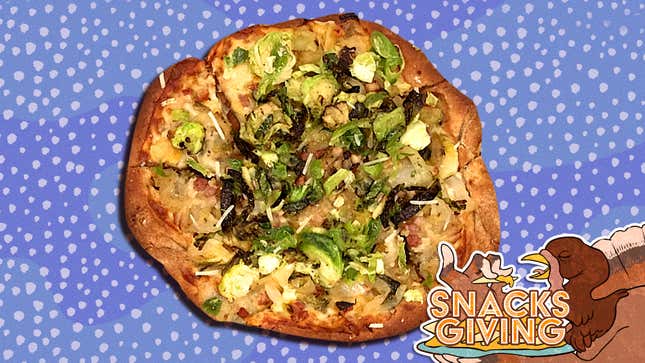 Image for article titled Brussels sprout flatbread pizzafies your Thanksgiving vegetables