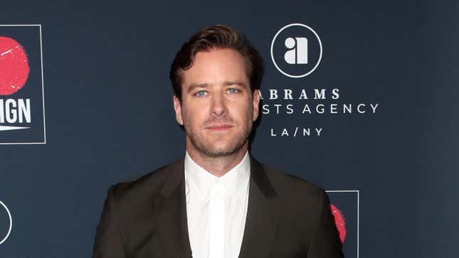 Image for article titled Armie Hammer Responds to Rape Allegation With a Disgusting Statement Smearing His Accuser