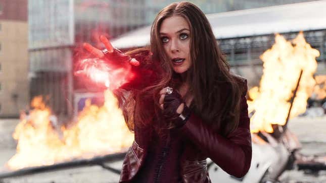 Elizabeth Olsen as Wanda, the Scarlet Witch. 