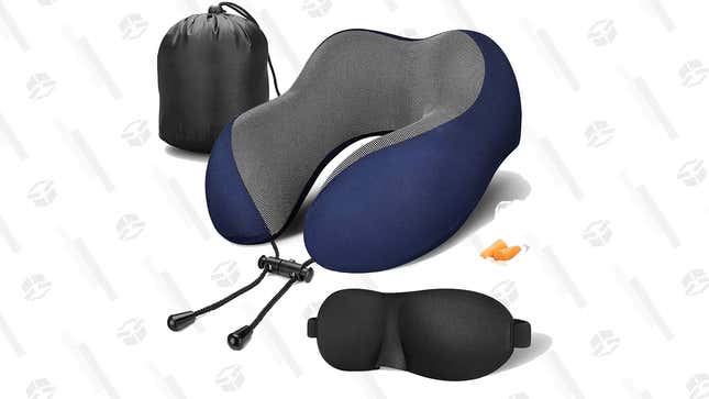 Image for article titled Never Get A Kink In Your Neck Again With This Dope Travel Pillow