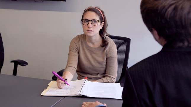 Image for article titled Employee Slowly Realizes Boss Attempting To Have Normal Conversation With Her