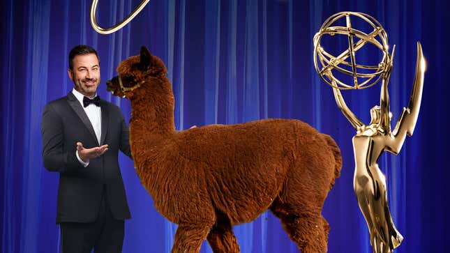 Jimmy Kimmel (ABC); Alpaca (Morris MacMatzen/Getty Images)