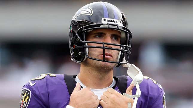 Image for article titled Joe Flacco Already Preparing Apology To Ray Lewis For Disappointing End To Career