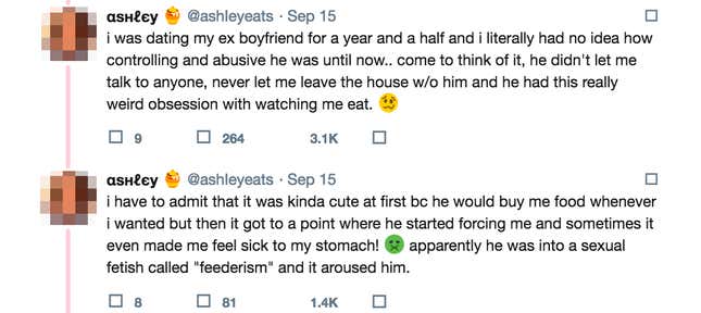 Image for article titled The Bizarre Scheme Using Viral Abuse Stories and Stolen Pics to Sell Diet Pills on Twitter
