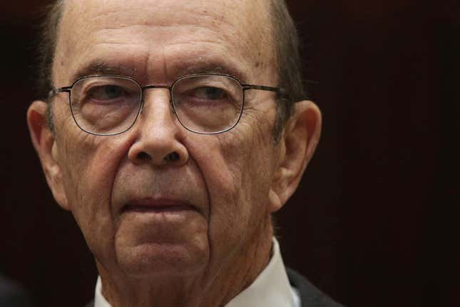 U.S Commerce Secretary Wilbur Ross, who oversees the running of the U.S. census