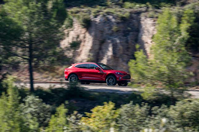 Image for article titled The 2020 Aston Martin DBX Finally Ditches The Camouflage Paint And Has Fancy Air Suspension