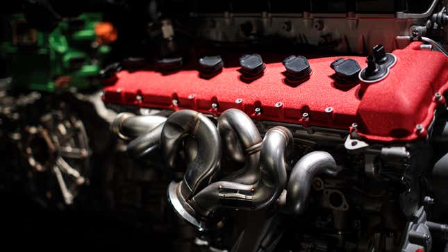 The LaFerrari’s V12 and hybrid drive, pictured in 2013.