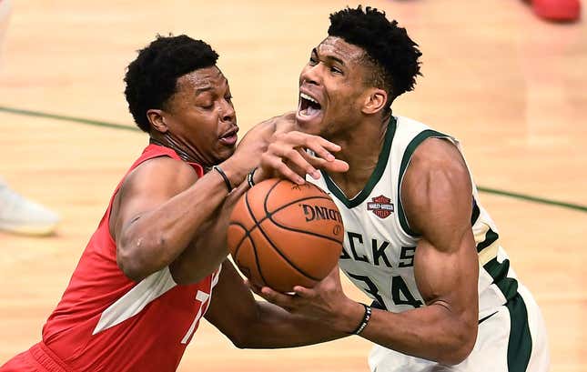 Image for article titled Raptors Defense Pushes Bucks To The Toilet's Edge In Game 5 Upset