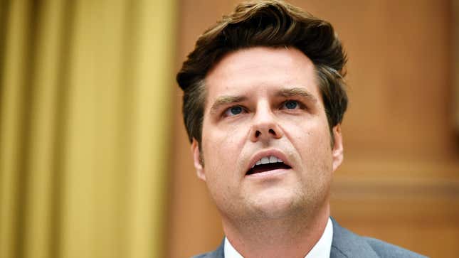 Image for article titled Matt Gaetz&#39;s Desperate PR Campaign Is Not Doing What He Thinks It&#39;s Doing