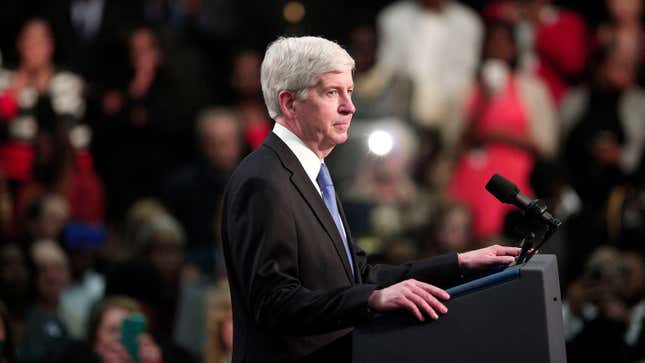 Image for article titled Ex-Michigan Governor Rick Snyder Charged for His Role in the Flint Water Crisis
