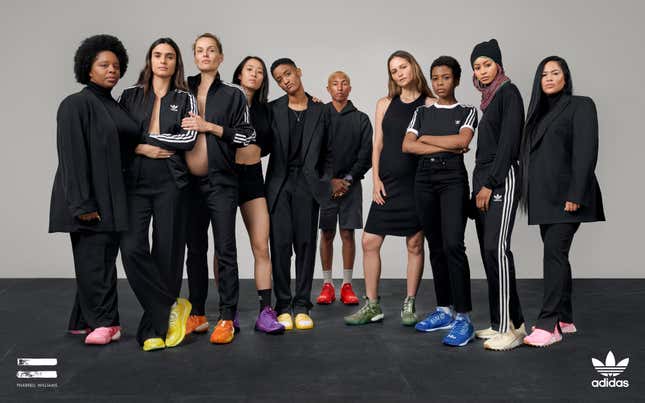 Image for article titled Pharrell, Adidas Champion Female Empowerment With &#39;Now Is Her Time&#39; Collection