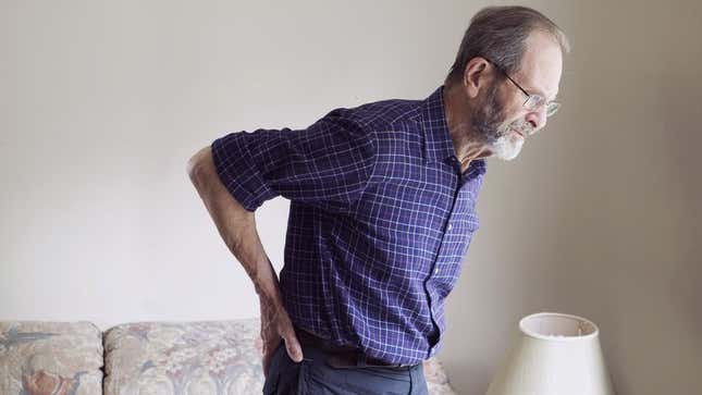 Image for article titled Area Man’s Back Aching After Bad Night’s Sleep, 58 Continuous Years Of Horrible Posture