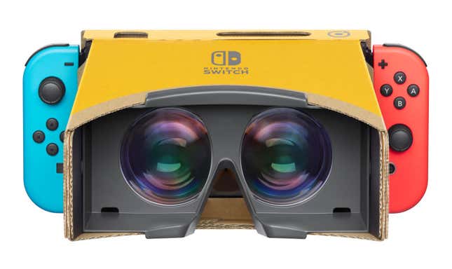 Imagen para el artículo titulado Ahora podrás jugar a Super Mario Odyssey y a Zelda: Breath of the Wild en realidad virtual con Nintendo Labo VR