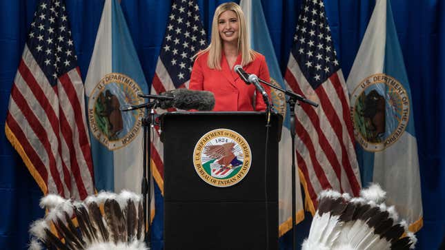 Image for article titled Ivanka Trump Is Trying to Act Like Her Father&#39;s Administration Cares About Native American Women
