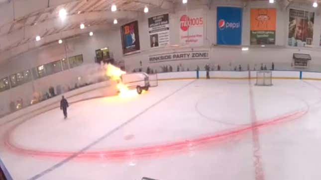 Image for article titled Video Shows Youth Hockey Suffer Wrath Of &#39;Zamboni&#39; From Hell