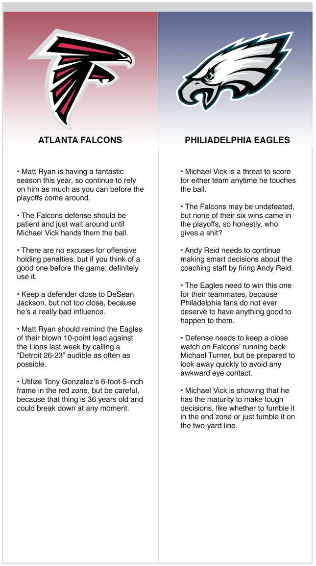 Image for article titled Falcons vs. Eagles