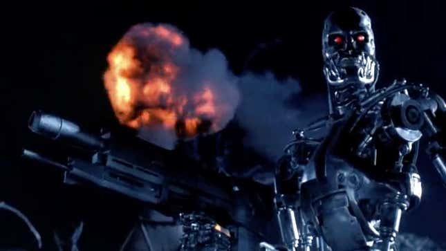 One of the robots from Terminator 2: Judgment Day that’s giving all the other real-life death robots a bad name